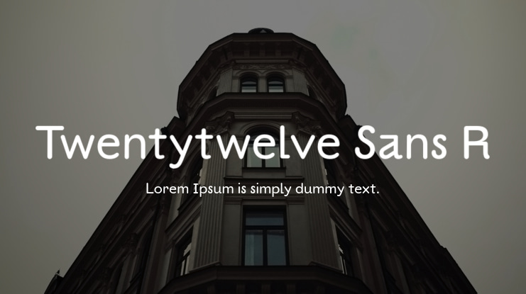 Twentytwelve Sans R Font