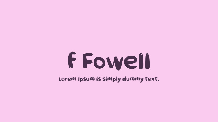 f Fowell Font