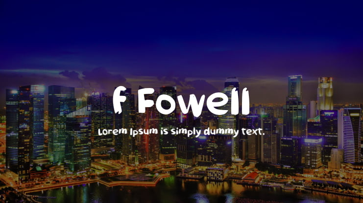 f Fowell Font