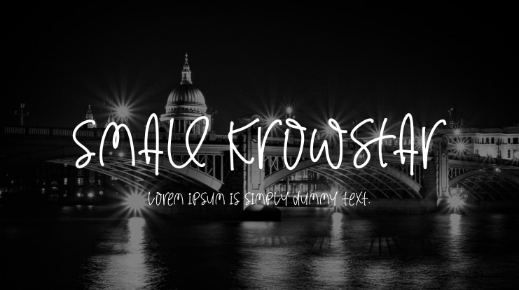 Small Krowstar Font