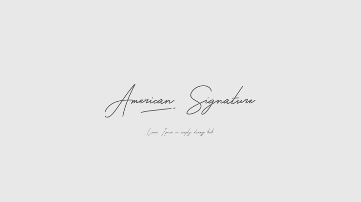 American Signature Font