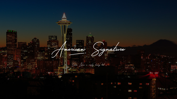 American Signature Font