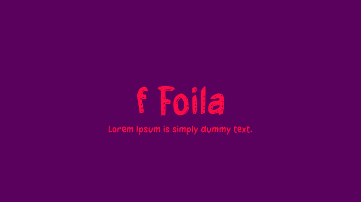 f Foila Font