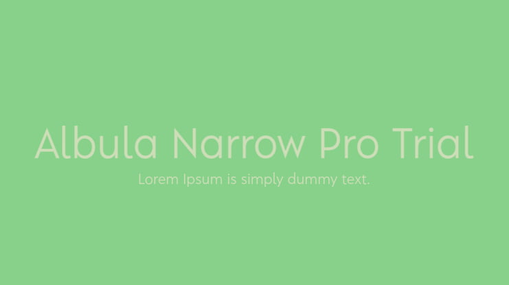 Albula Narrow Pro Trial Font Family