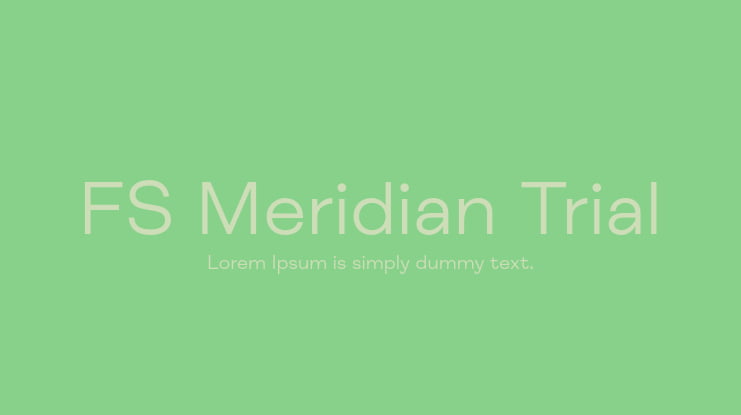 FS Meridian Trial Font Family