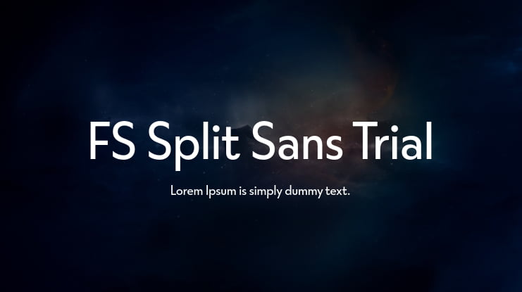 FS Split Sans Trial Font Family