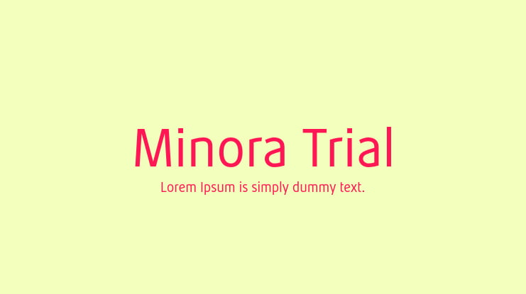 Minora Trial Font Family
