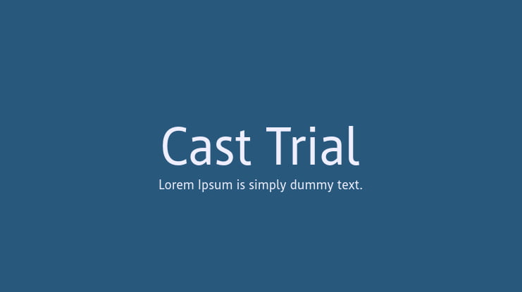 Cast Trial Font Family