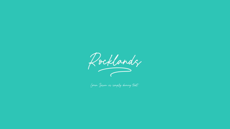 Rocklands Font