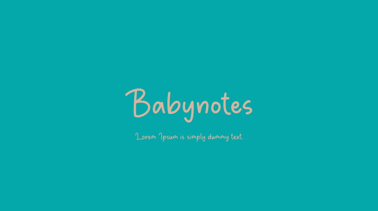 Babynotes Font