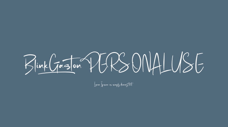 Blink Gaston PERSONAL USE Font