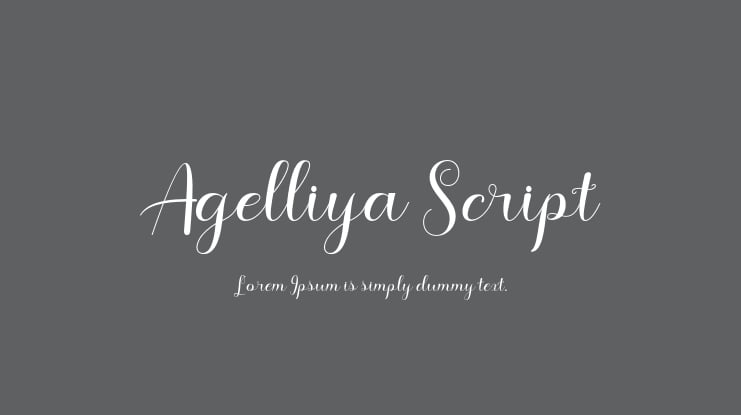 Agelliya Script Font