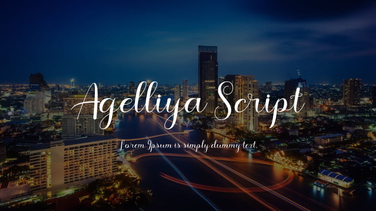 Agelliya Script Font