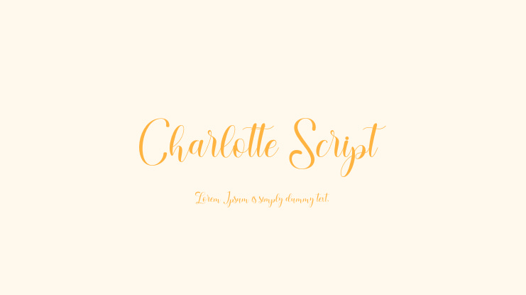 Charlotte Script Font