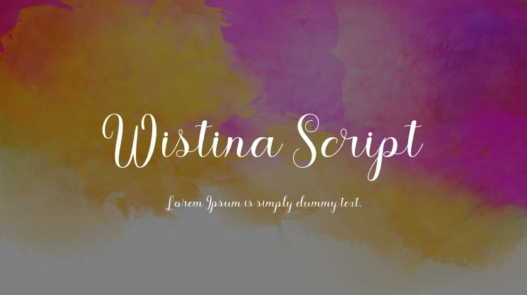 Wistina Script Font