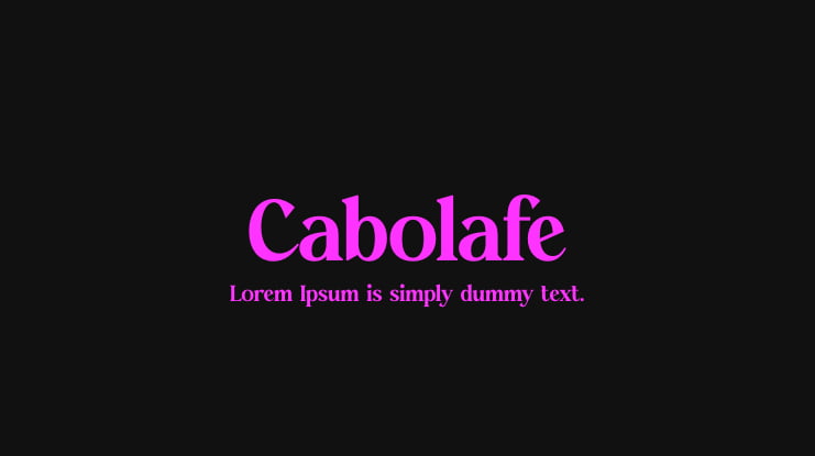 Cabolafe Font