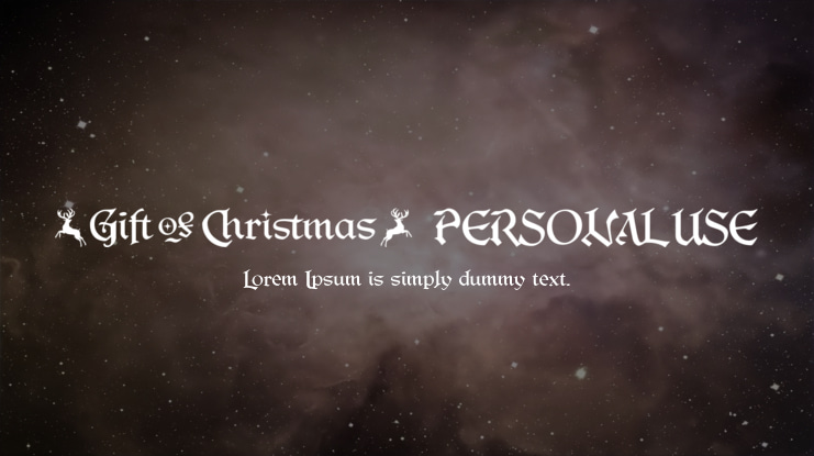 Gift Of Christmas PERSONAL USE Font