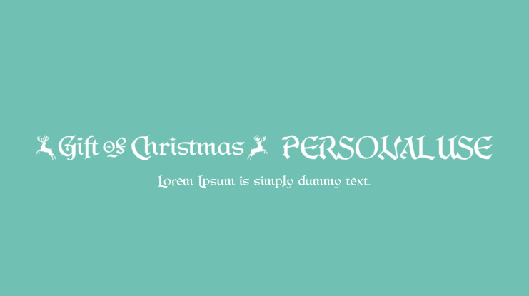 Gift Of Christmas PERSONAL USE Font