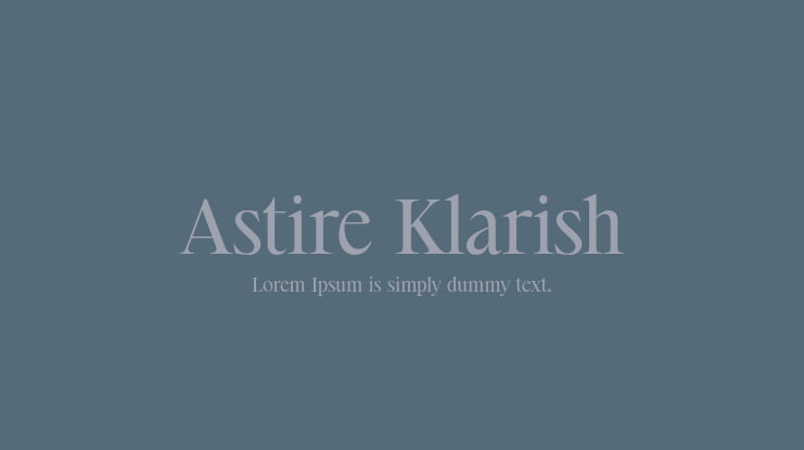 Astire Klarish Font Family