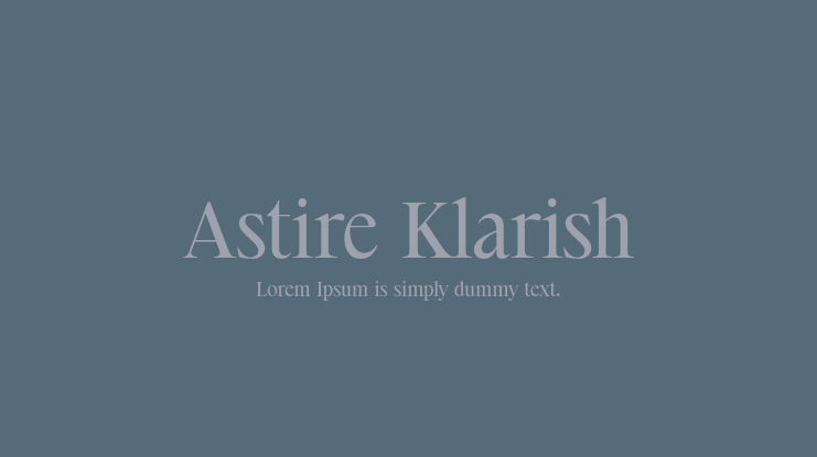 Astire Klarish Font Family