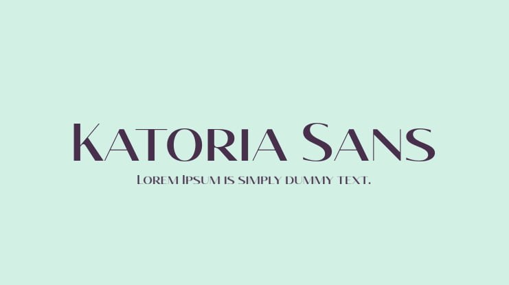 Katoria Sans Font Family