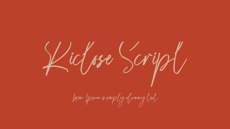 Riclose Script Font Family