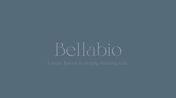 Bellabio Font