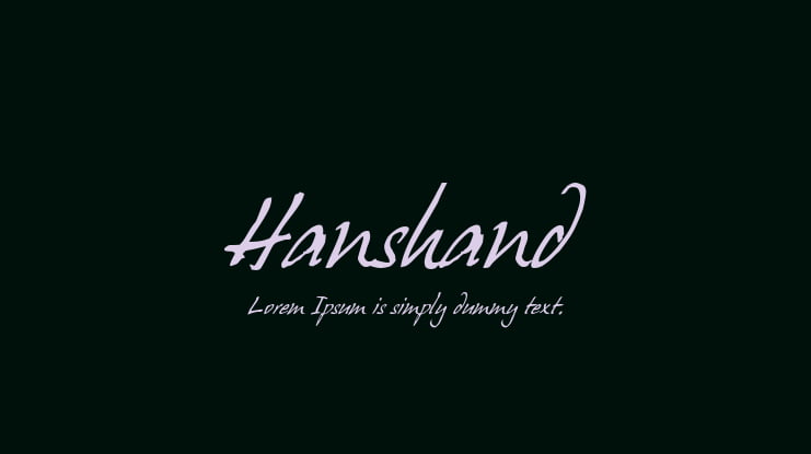 Hanshand Font