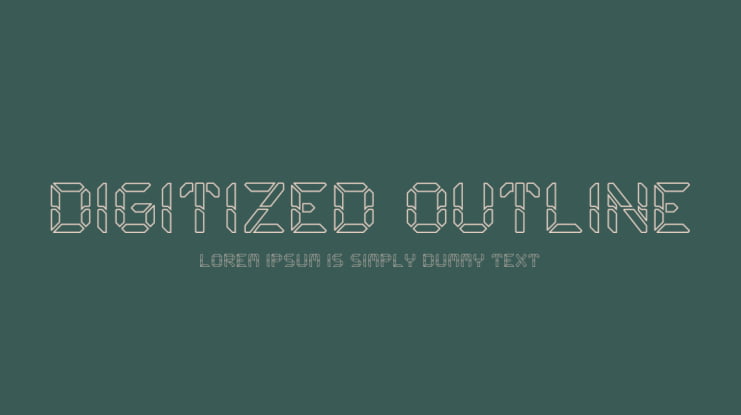 Digitized_outline Font Family