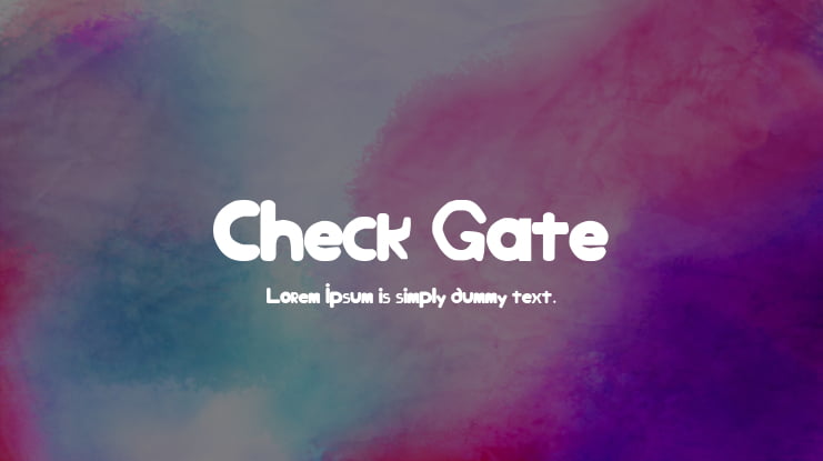 Check Gate Font