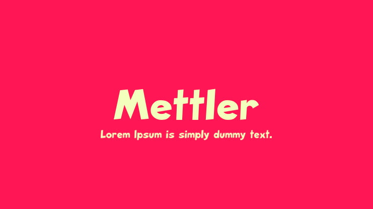 Mettler Font