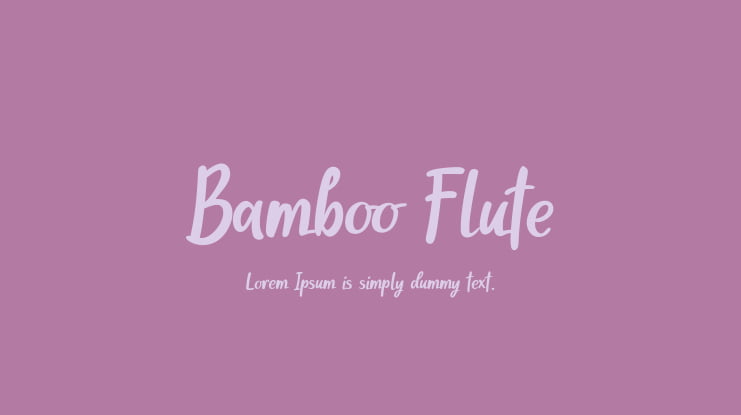 Bamboo Flute Font