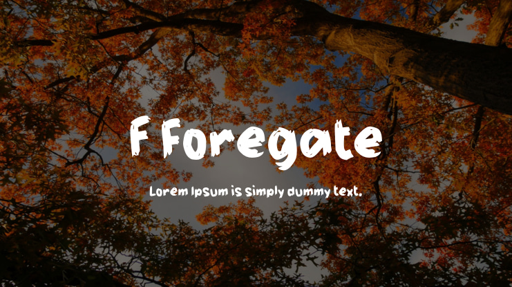 f Foregate Font