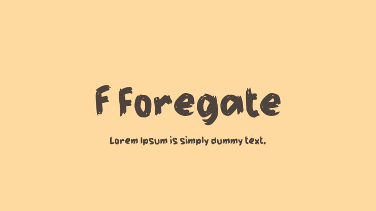 f Foregate Font