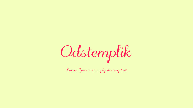Odstemplik Font