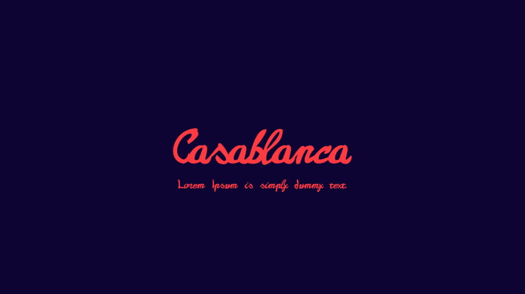 Casablanca Font