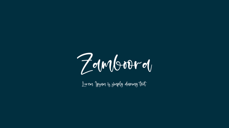 Zamboora Font