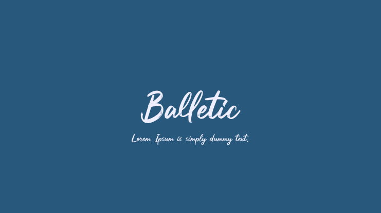 Balletic Font