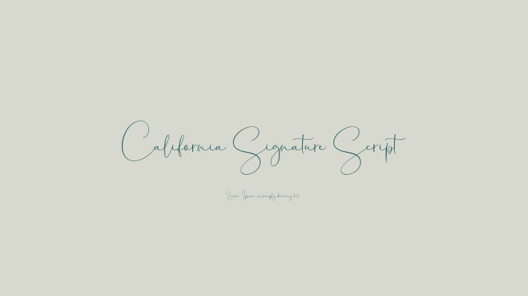 California Signature Script Font Family
