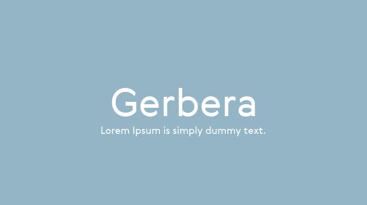 Gerbera Font Family