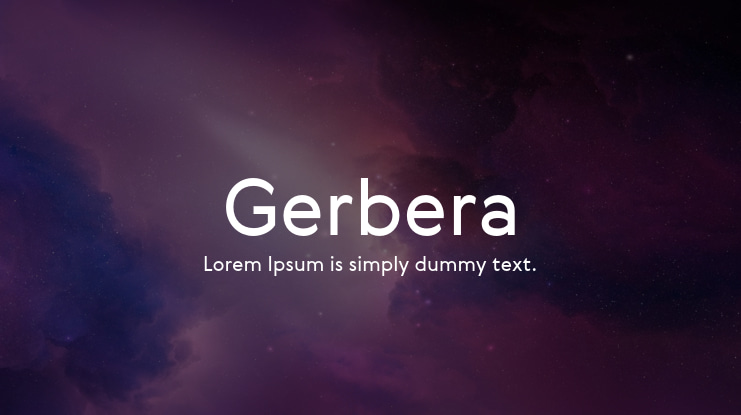 Gerbera Font Family