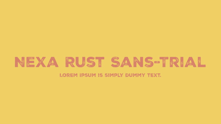 Nexa Rust Sans-Trial Font Family