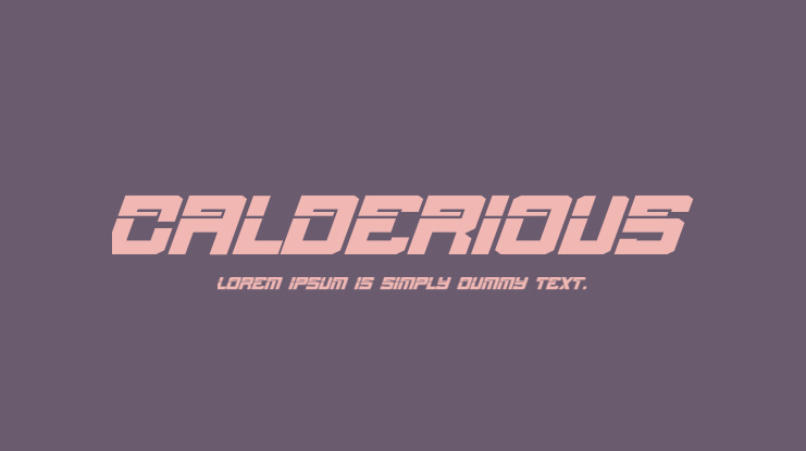 CALDERIOUS Font