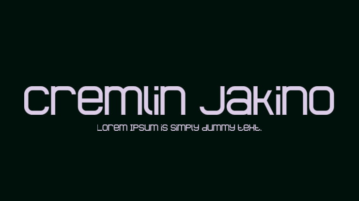 Cremlin Jakino Font