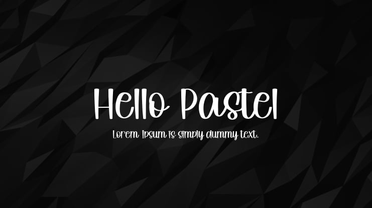 Hello Pastel Font