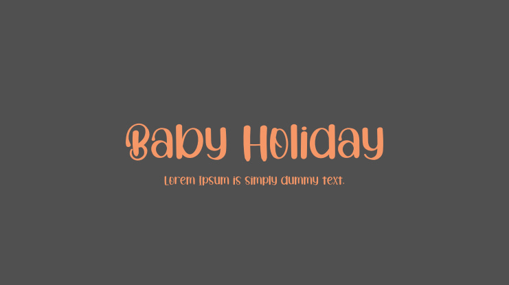 Baby Holiday Font