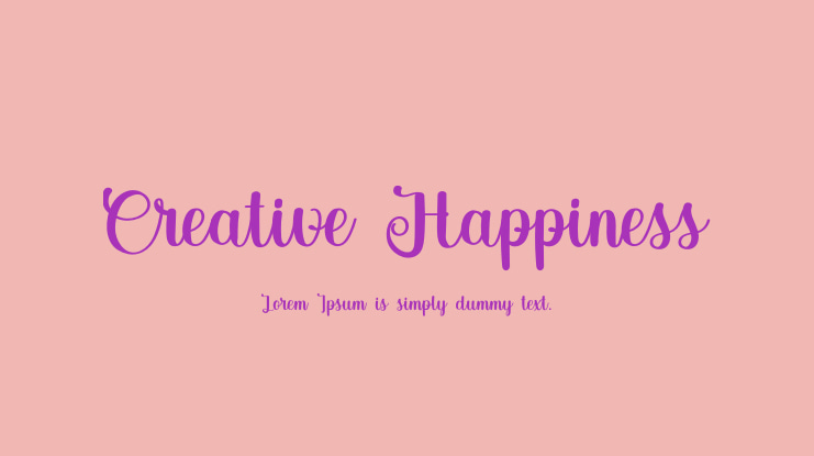 Creative Happiness Font