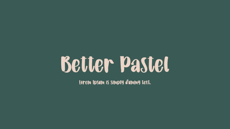 Better Pastel Font