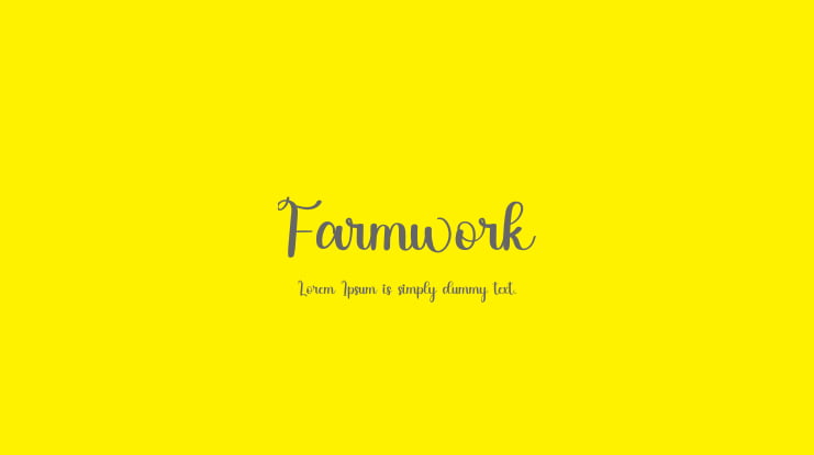 Farmwork Font