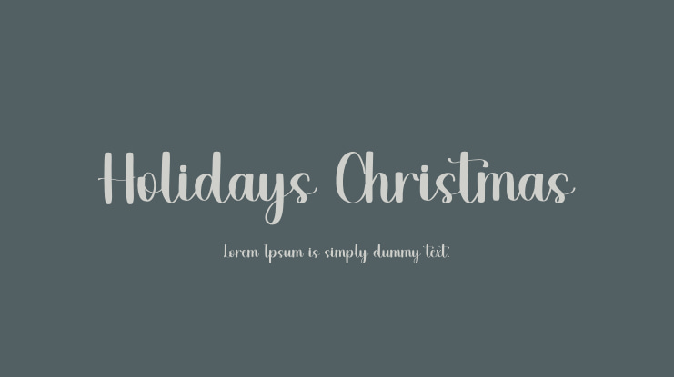 Holidays Christmas Font